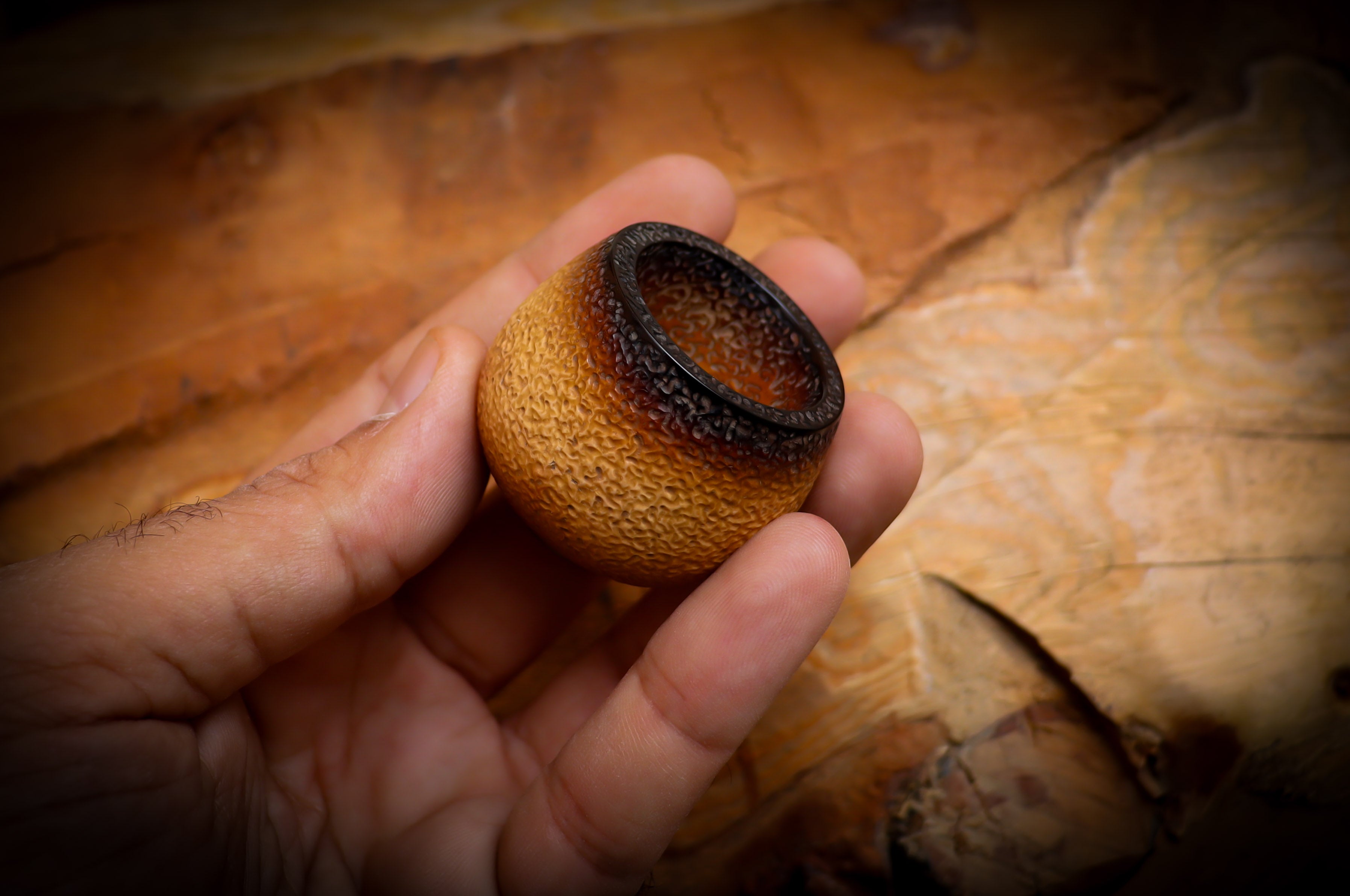 Calcined  Hand Crafted Apple Kirsten Bowl Meerschaum Pipe