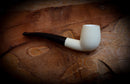 Smooth Handmade Half Bent Meerschaum Pipe With Leather Case- Astaş Meerschaum