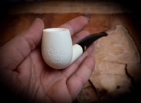 Smooth Handmade Half Bent Meerschaum Pipe With Leather Case- Astaş Meerschaum