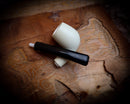 Smooth Handmade Half Bent Meerschaum Pipe With Leather Case- Astaş Meerschaum