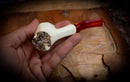 Natural Meerschaum, Smooth Handmade Panel Block Meerschaum Pipe With Leather Case- Astaş Meerschaum