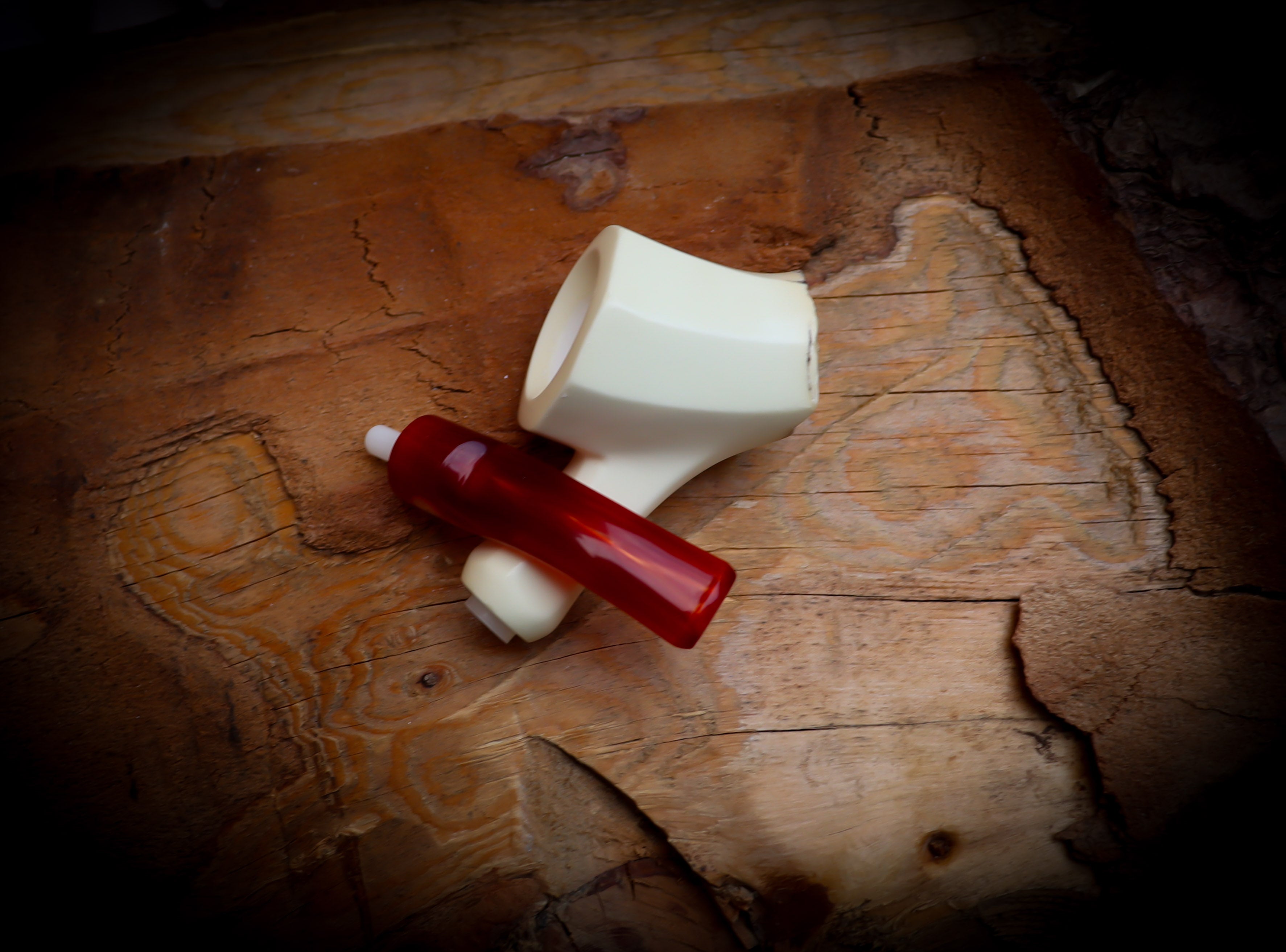 Natural Meerschaum, Smooth Handmade Panel Block Meerschaum Pipe With Leather Case- Astaş Meerschaum