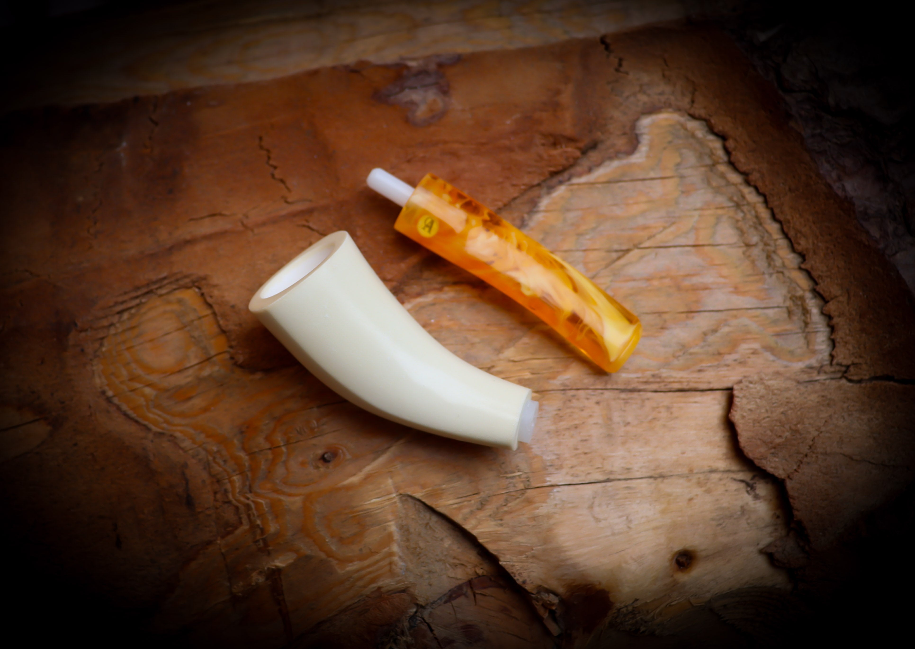 Handmade Horn Block Meerschaum Pipe With Leather Case