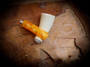 Handmade Horn Block Meerschaum Pipe With Leather Case