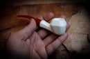 Smooth Handmade Panel Block Meerschaum Pipe With Leather Case- Astaş Meerschaum