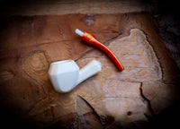 Smooth Handmade Panel Block Meerschaum Pipe With Leather Case- Astaş Meerschaum