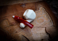 Smooth Handmade Panel Block Meerschaum Pipe With Leather Case- Astaş Meerschaum