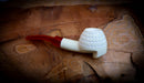 Embriodered Special Handmade Freehand Block Meerschaum Pipe With Leather Box- Astaş Meerschaum