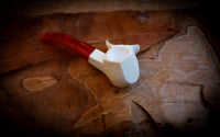 Natural Meerschaum, Handmade Premium Block Meerschaum Pipe With Leather Case- Astaş Meerschaum