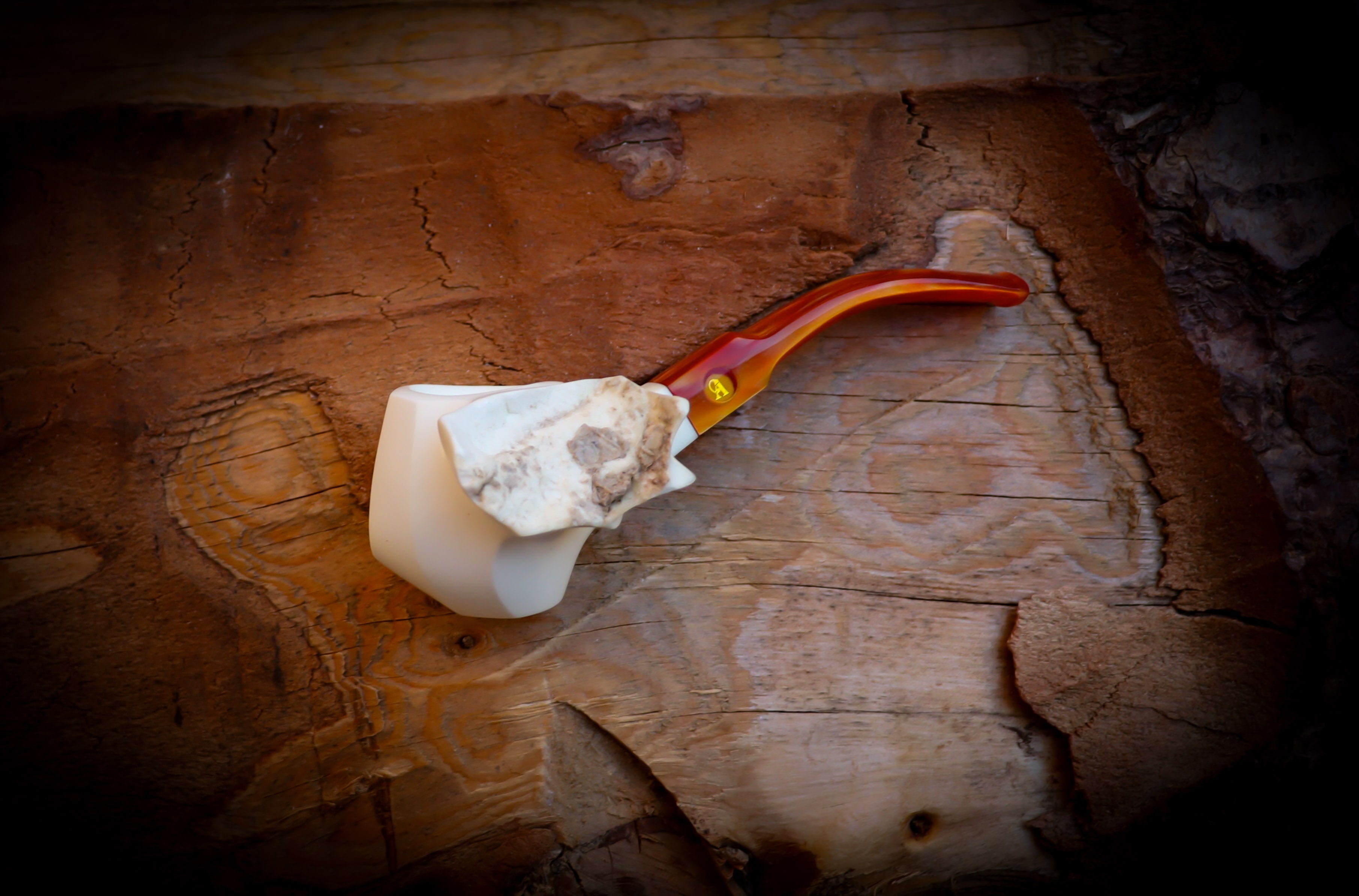 Natural Meerschaum, Handmade Premium Block Meerschaum Pipe With Leather Case- Astaş Meerschaum