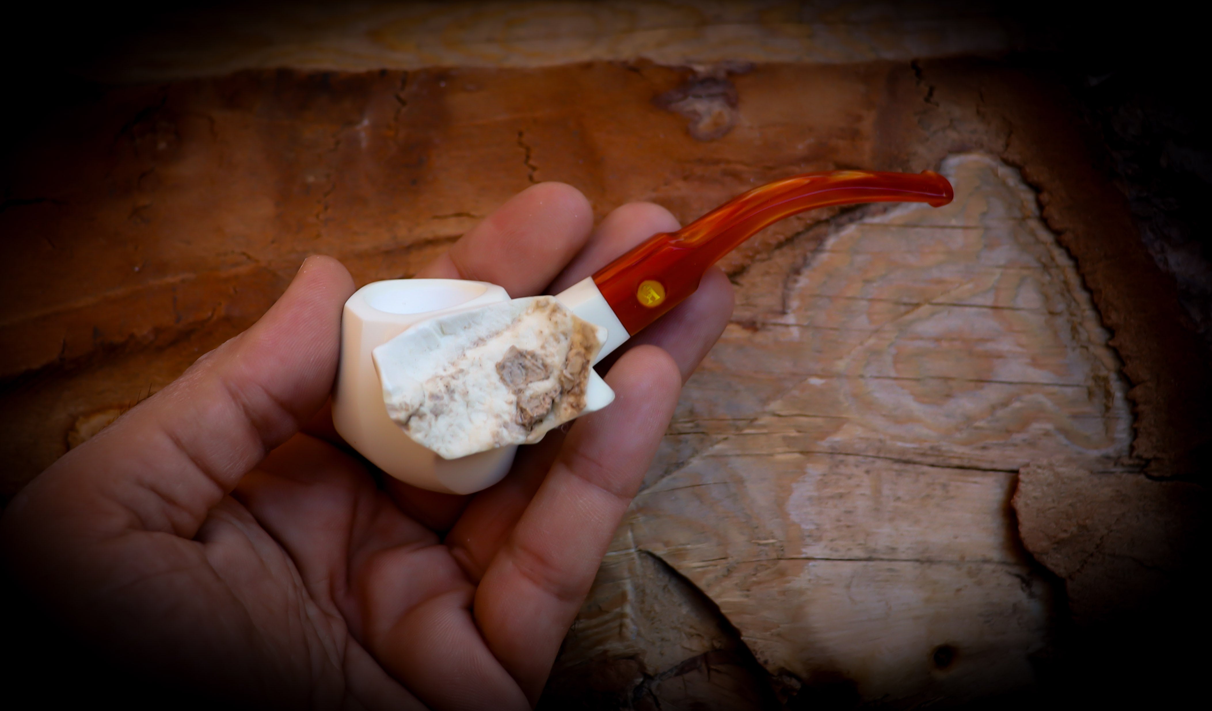 Natural Meerschaum, Handmade Premium Block Meerschaum Pipe With Leather Case- Astaş Meerschaum