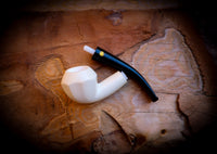 Smooth Handmade Panel Block Meerschaum Pipe With Leather Box- Astaş Meerschaum