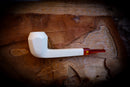 Canadian Panel Handmade Block Meerschaum Pipe With Leather Case