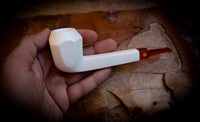 Canadian Panel Handmade Block Meerschaum Pipe With Leather Case