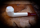 Canadian Panel Handmade Block Meerschaum Pipe With Leather Case
