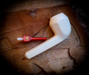 Canadian Panel Handmade Block Meerschaum Pipe With Leather Case