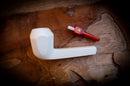 Canadian Panel Handmade Block Meerschaum Pipe With Leather Case