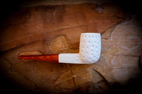 Handmade Billard Block Meerschaum Pipe With Leather Case