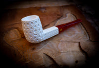 Handmade Billard Block Meerschaum Pipe With Leather Case