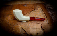Freehand Handmade Block Meerschaum Pipe With Leather Case- Astaş Meerschaum