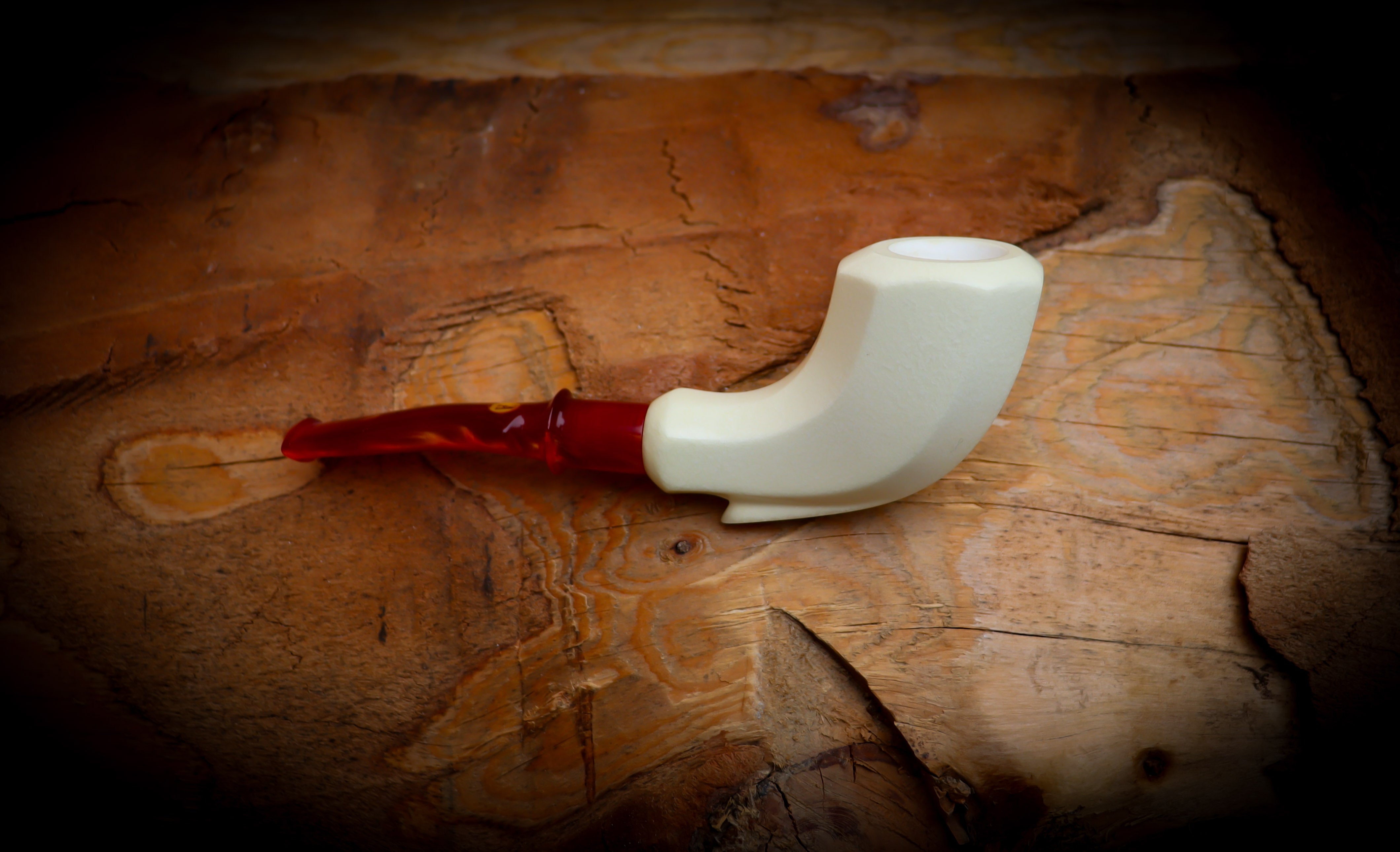 Freehand Handmade Block Meerschaum Pipe With Leather Case- Astaş Meerschaum