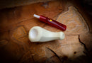 Freehand Handmade Block Meerschaum Pipe With Leather Case- Astaş Meerschaum