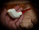 Freehand Handmade Block Meerschaum Pipe With Leather Case- Astaş Meerschaum