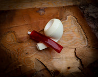 Rhodesian Meerschaum, Handmade Squat Bulldog Block Meerschaum Pipe- Astaş Meerschaum