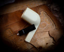 Smooth Handmade Large Size Panel Block Meerschaum Pipe With Leather Case- Astaş Meerschaum(P-Lip Stem)