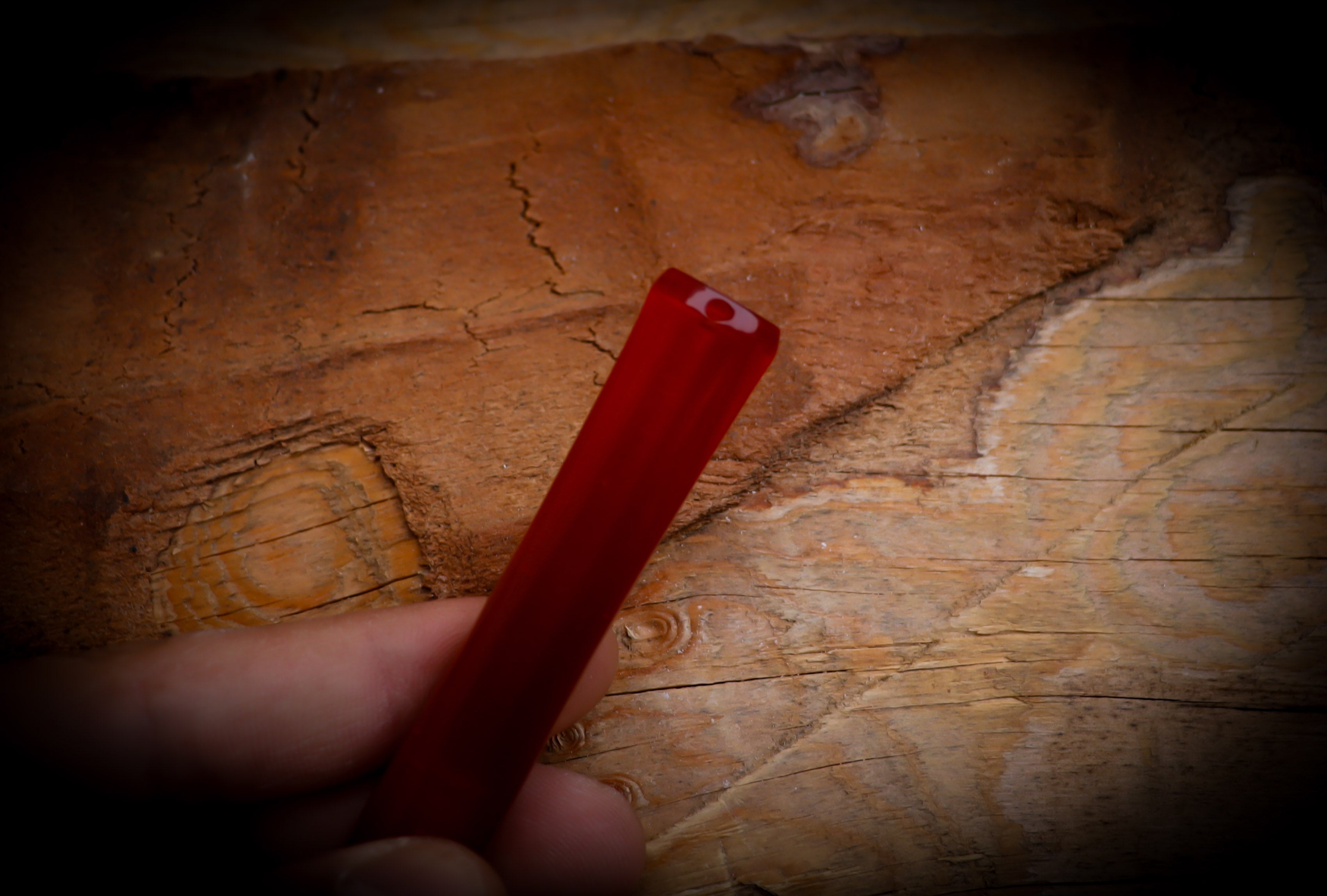 Smooth Handmade  Panel Block Meerschaum Pipe With Leather Case- Astaş Meerschaum(P-Lip Stem)