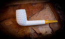 Canadian Meerschaum, Large Size Canadian Block Meerschaum Pipe With Leather Case- Astaş Meerschaum