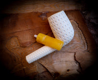 Canadian Meerschaum, Large Size Canadian Block Meerschaum Pipe With Leather Case- Astaş Meerschaum