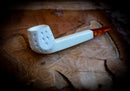Canadian Panel Handmade Block Meerschaum Pipe With Leather Box- Astaş Meerschaum