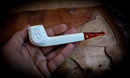 Canadian Panel Handmade Block Meerschaum Pipe With Leather Box- Astaş Meerschaum