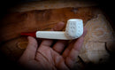 Canadian Panel Handmade Block Meerschaum Pipe With Leather Box- Astaş Meerschaum