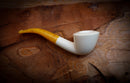 Smooth Special Handmade Dublin Block Meerschaum Pipe With Leather Box- Astaş Meerschaum