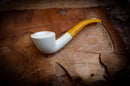 Smooth Special Handmade Dublin Block Meerschaum Pipe With Leather Box- Astaş Meerschaum