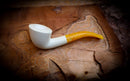Smooth Special Handmade Dublin Block Meerschaum Pipe With Leather Box- Astaş Meerschaum