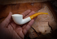 Smooth Special Handmade Dublin Block Meerschaum Pipe With Leather Box- Astaş Meerschaum