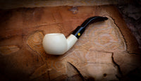 Smooth Special Handmade Apple Block Meerschaum Pipe With Leather Box- Astaş Meerschaum