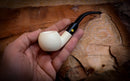 Smooth Special Handmade Apple Block Meerschaum Pipe With Leather Box- Astaş Meerschaum