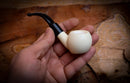 Smooth Special Handmade Apple Block Meerschaum Pipe With Leather Box- Astaş Meerschaum
