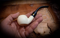 Smooth Special Handmade Apple Block Meerschaum Pipe With Leather Box- Astaş Meerschaum