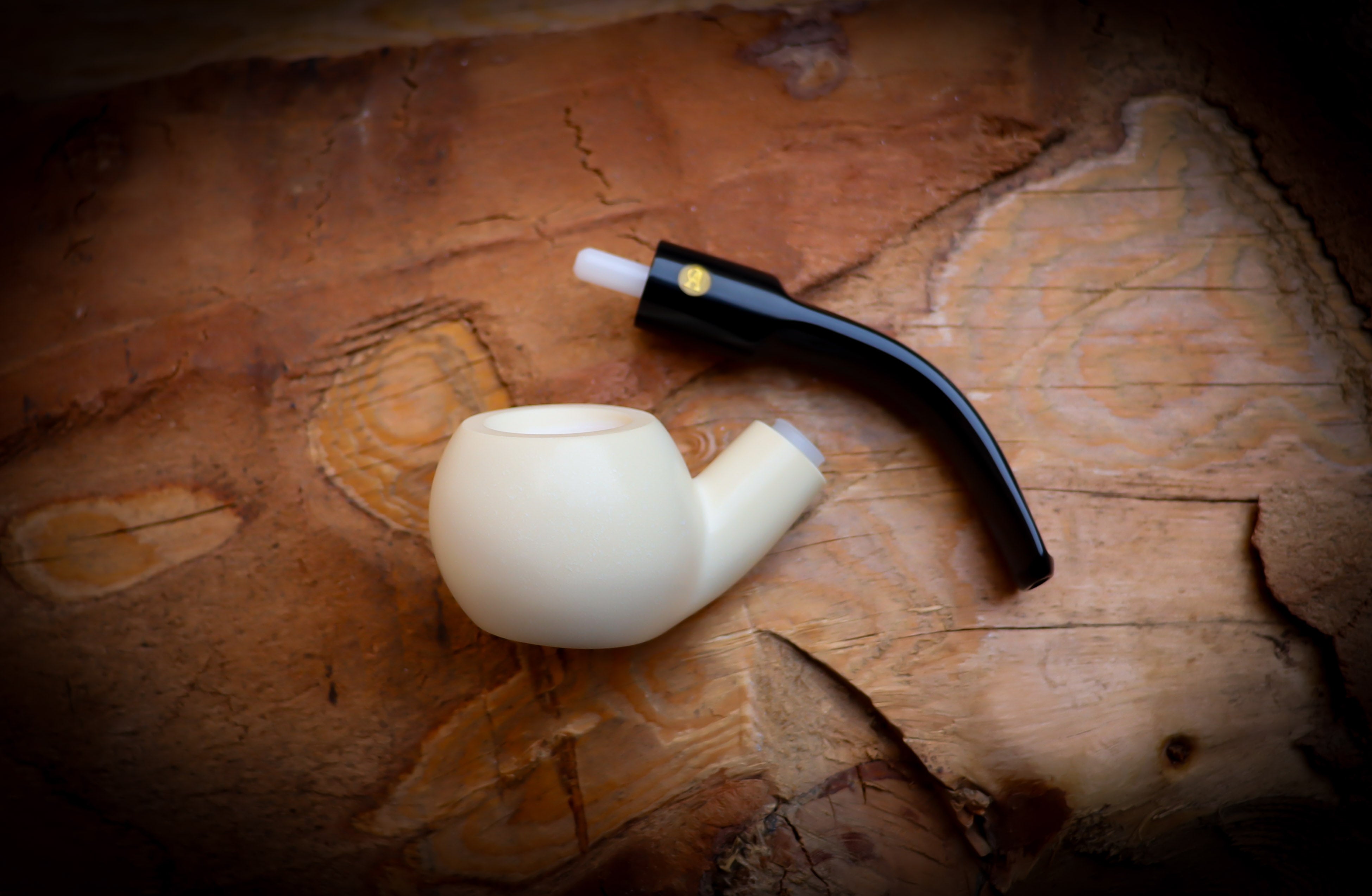 Smooth Special Handmade Apple Block Meerschaum Pipe With Leather Box- Astaş Meerschaum
