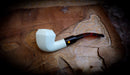 Smooth Special Handmade Panel Block Meerschaum Pipe With Leather Case- Astaş Meerschaum