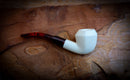 Smooth Special Handmade Panel Block Meerschaum Pipe With Leather Case- Astaş Meerschaum