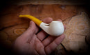 Smooth Special Handmade Freehand Block Meerschaum Pipe With Leather Case- Astaş Meerschaum