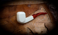 Smooth Special Handmade Panel Block Meerschaum Pipe With Leather Case- Astaş Meerschaum
