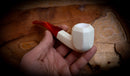 Smooth Special Handmade Panel Block Meerschaum Pipe With Leather Case- Astaş Meerschaum