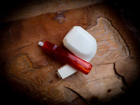 Smooth Special Handmade Panel Block Meerschaum Pipe With Leather Case- Astaş Meerschaum